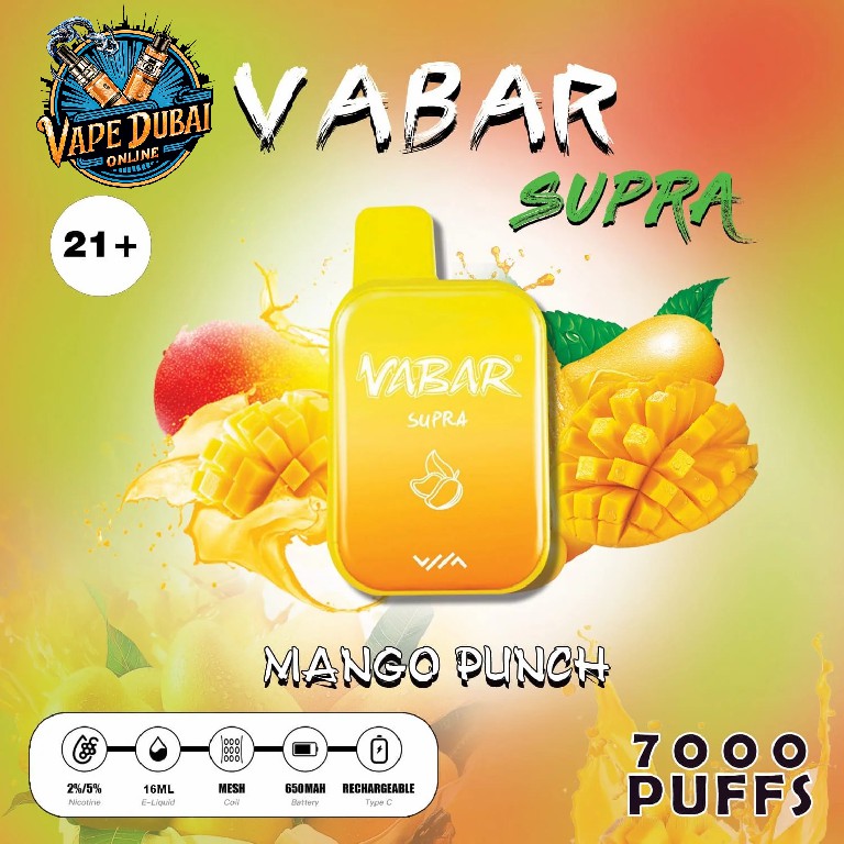 Vabar Supra 7000 Puffs Disposable Vape – Best Price in Dubai