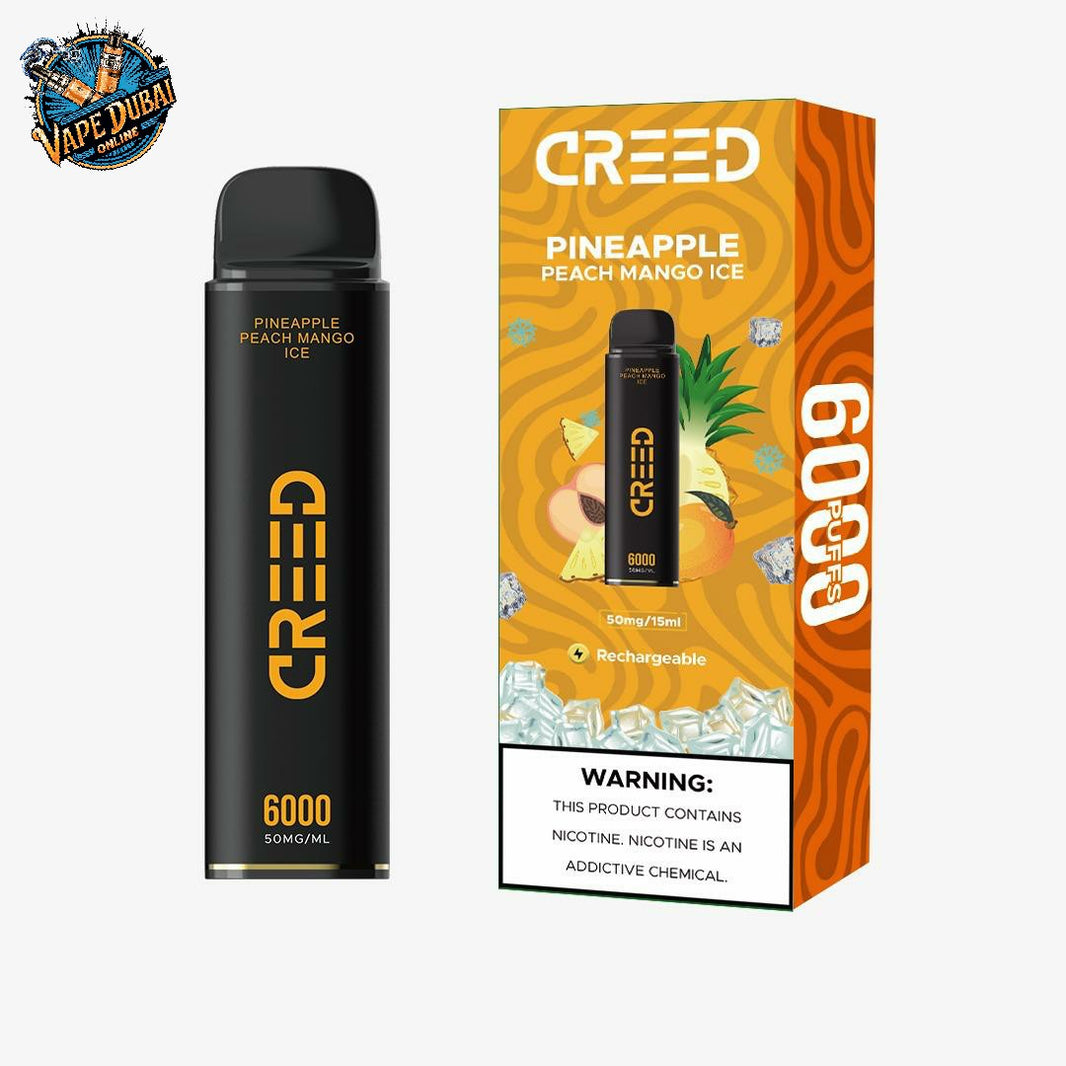 Creed 6000 Puffs Disposable Vape UAE | Dual Mesh Coil & Rich Flavors Vape Dubai Online Creed 6000 Puffs Disposable Vape UAE | Dual Mesh Coil & Rich Flavors Vape Dubai Online