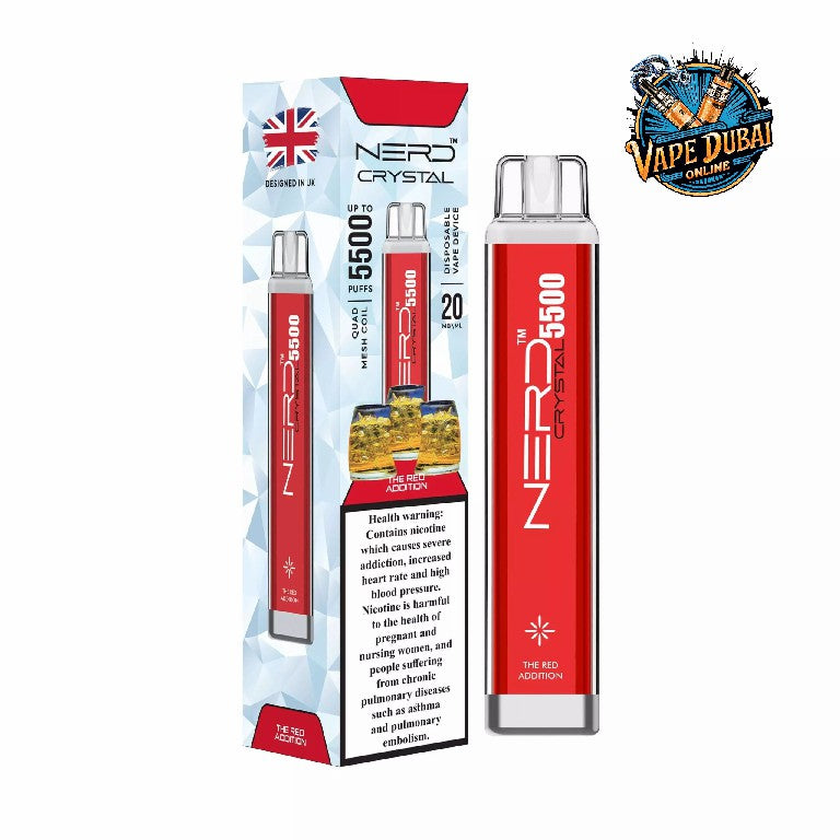 Nerd Crystal 5500 Puffs Disposable Vape | 2% Nic Salt | Dubai UAE