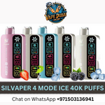 SILVAPER 40000 Puffs Vape - 4 Mode Adjustable Airflow  Dubai UAE