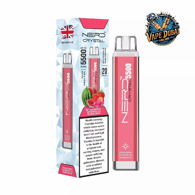 Nerd Crystal 5500 Puffs Disposable Vape | 2% Nic Salt | Dubai UAE