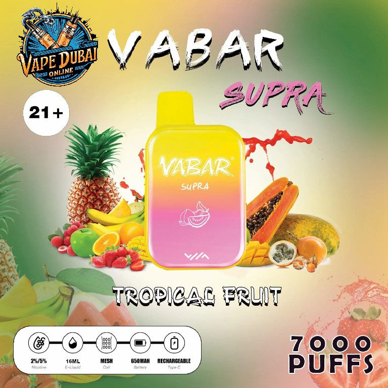Vabar Supra 7000 Puffs Disposable Vape – Best Price in Dubai