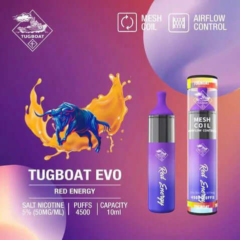 Tugboat EVO 4500 Puffs Disposable Vape Pod – Dubai Popular Choice