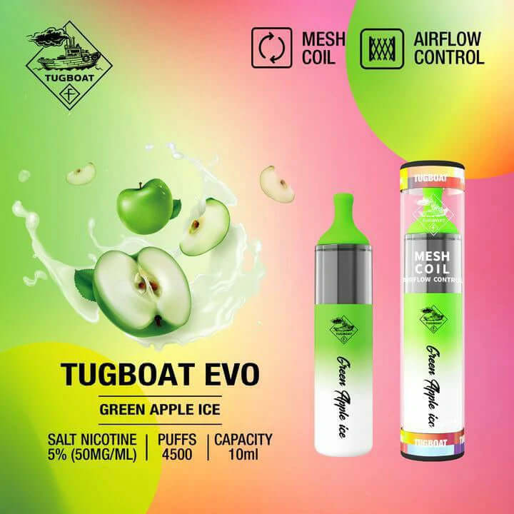 Tugboat EVO 4500 Puffs Disposable Vape Pod – Dubai Popular Choice