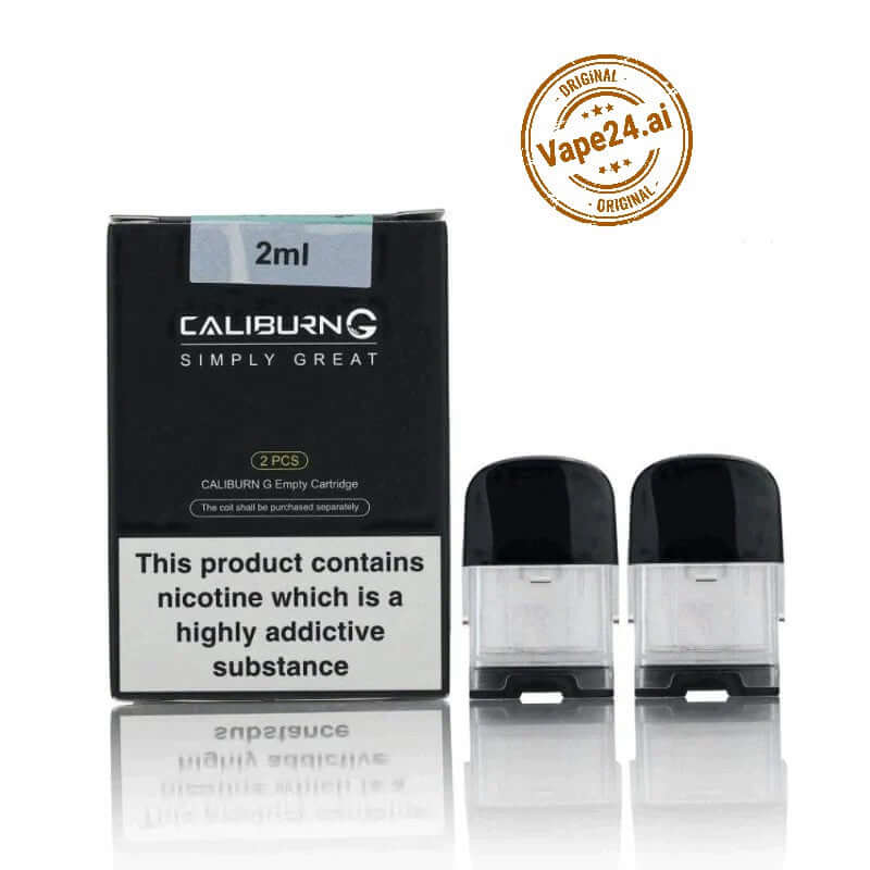 Uwell Caliburn G Replacement Empty Pod Cartridge 2ml (2pcs/pack) - Best Price in Dubai0.8ohm Coil,2pcs Pack,Best Price Dubai,Buy Caliburn G Pods,Caliburn G,Caliburn G Coil Series,Dual Airflow Pods,Empty Pod 2ml,Pod Kit Accessory,Replacement Pod Cartridge,