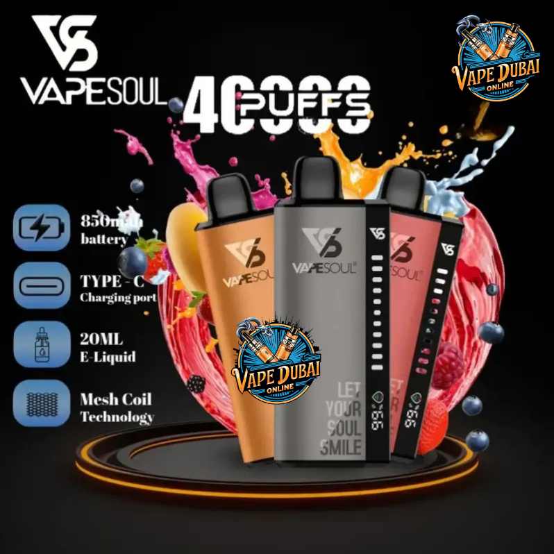 VAPESOUL 40K Puffs Disposable Vape (20mg)  Dubai UAE