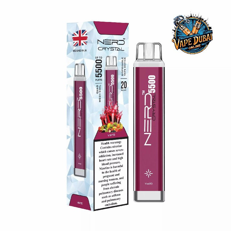 Nerd Crystal 5500 Puffs Disposable Vape | 2% Nic Salt | Dubai UAE