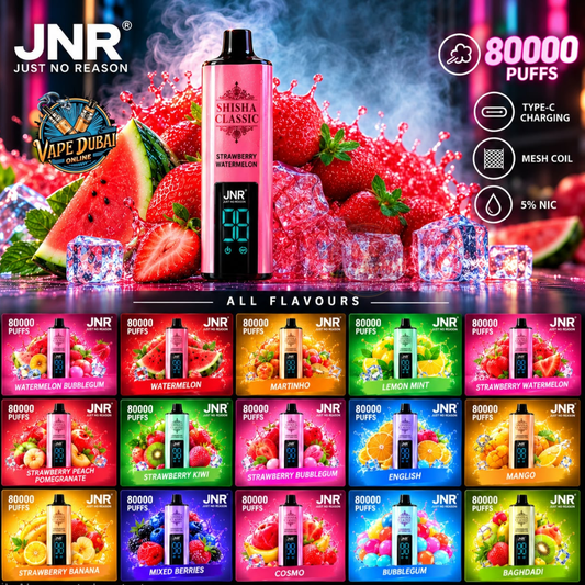 JNR Shisha Classic 80000 Puffs Disposable Vape – 5% Nicotine | Dubai & UAE