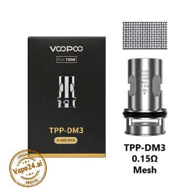 VooPoo TPP DM Coil Series 3PC/PACK Buy Online Dubai UAE 2024Cloud Chasing,Drag 3,Drag X Plus,Dubai Vape Coils,High VG E-Liquid,Mesh Coils,Sub-Ohm Vaping,TPP DM Coils,TPP Pod Tank,Vape Coil Replacement