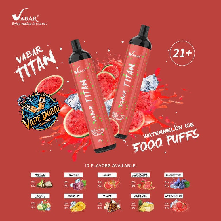 VABAR TITAN 5000 Puffs Disposable Vape – Best Price in Dubai UAE