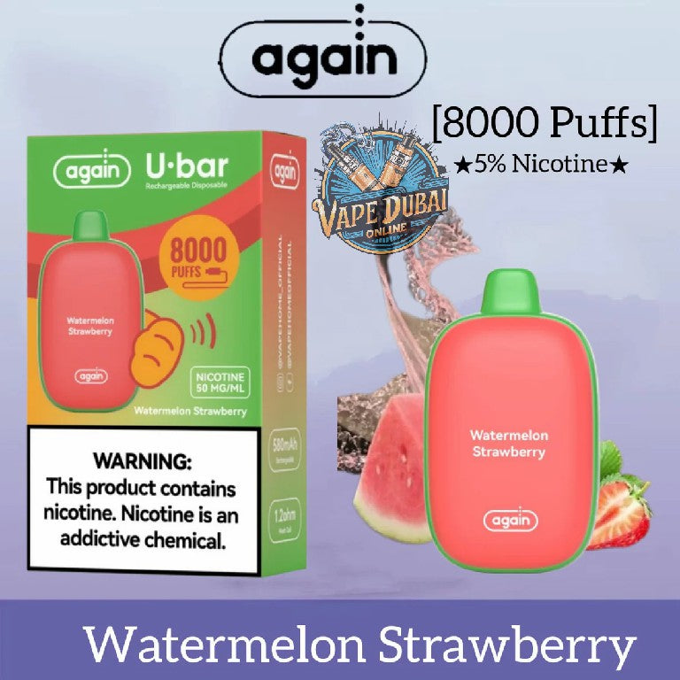 Again U Bar 8000 Puffs Disposable Vape – Now in Dubai, UAE
