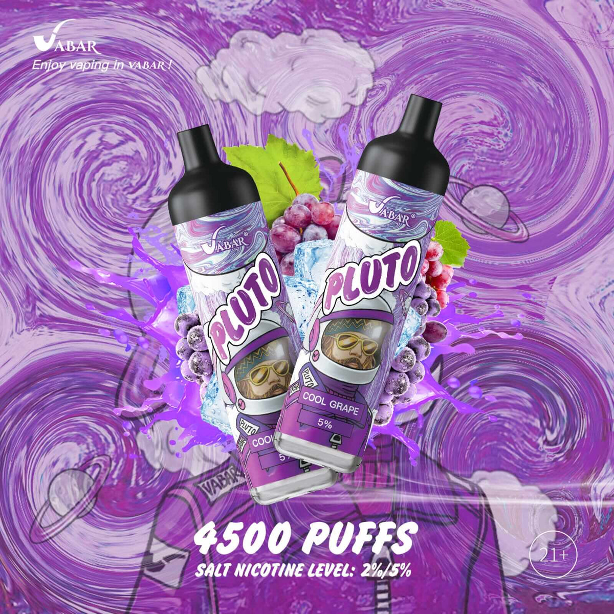 Vabar PLUTO 4500 Puffs Disposable Vape – Best Price in UAE
