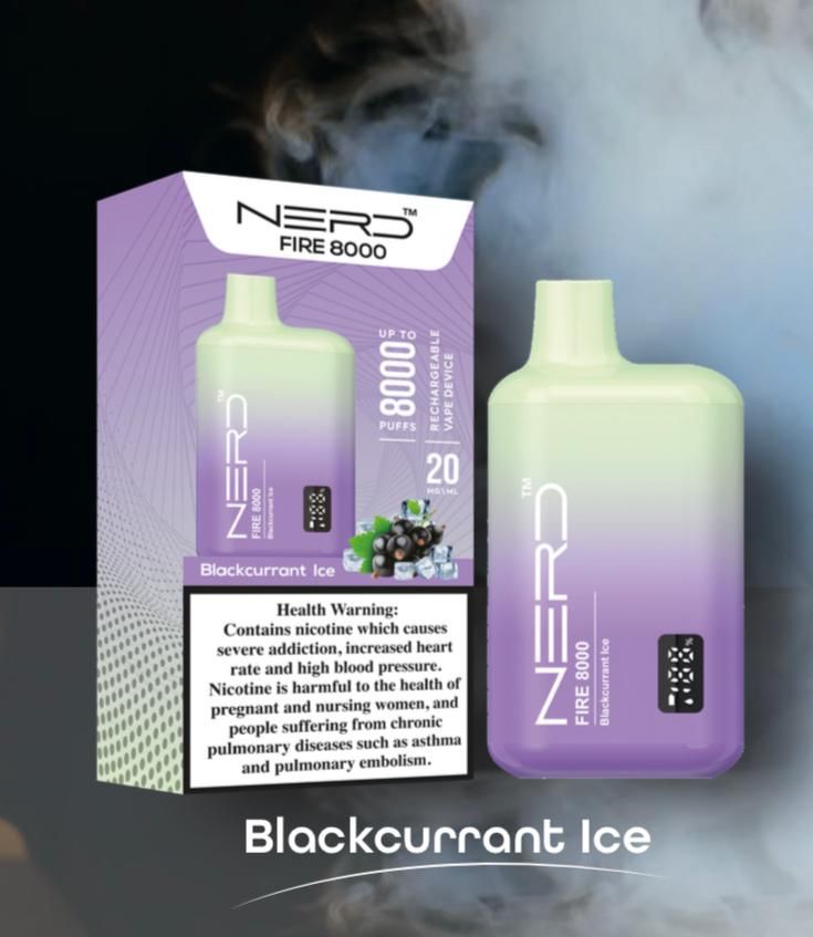 Nerd Fire 8000 Puffs Disposable Vape 2% Nicotine Dubai UAE