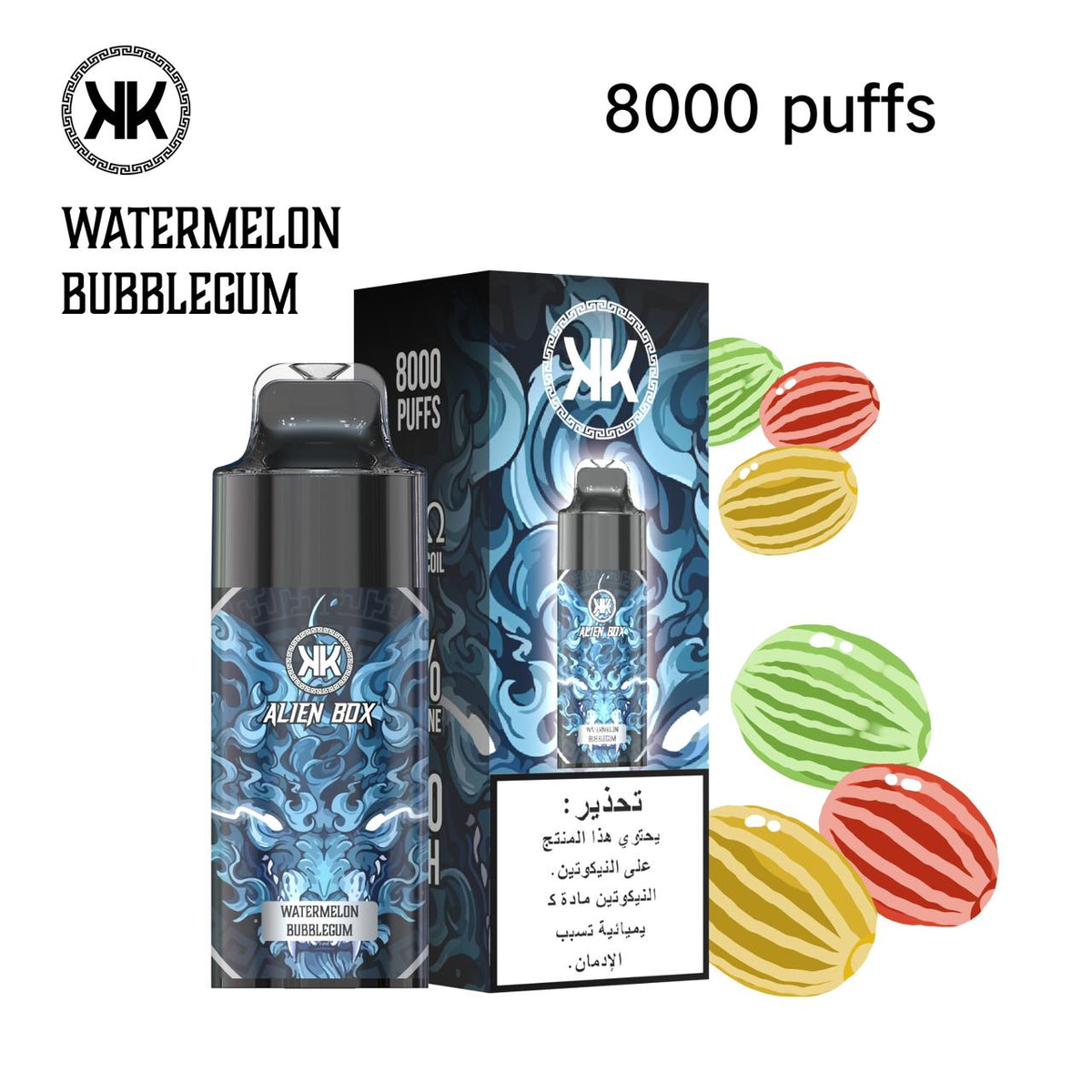 KK Alien Box 8000 Puffs – Rechargeable Disposable Vape in Dubai UAE